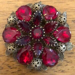 Red and Gold Brooch